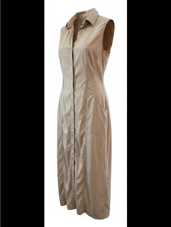 LOFT Dresses & Skirts - LOFT Sleeveless Shirt Dress in Light Beige. Ladies size 10. Timeless